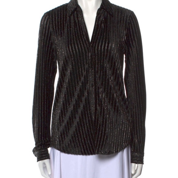 L’AGENCE Black Button Up Blouse - Picture 2 of 5